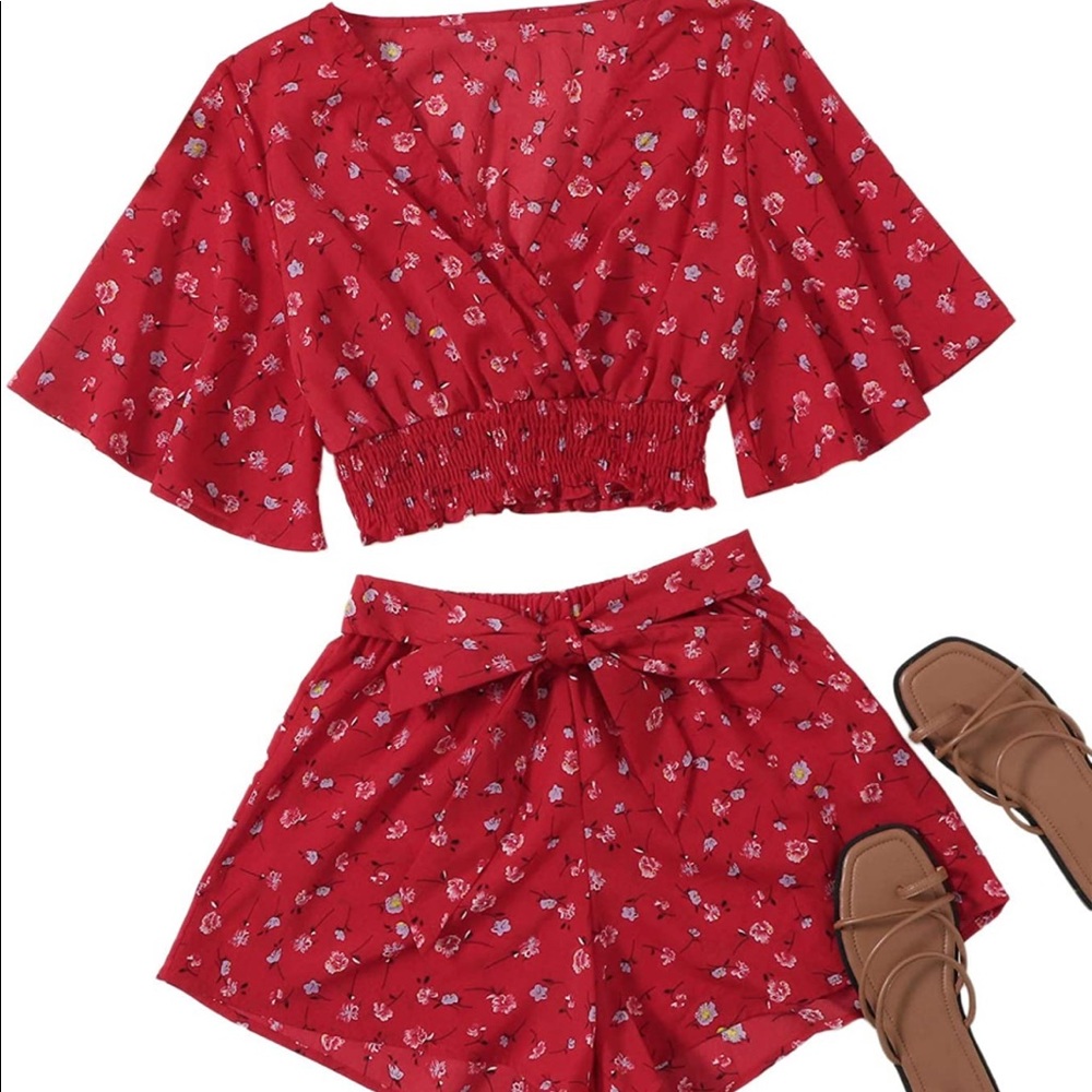 Floral 2 piece short set